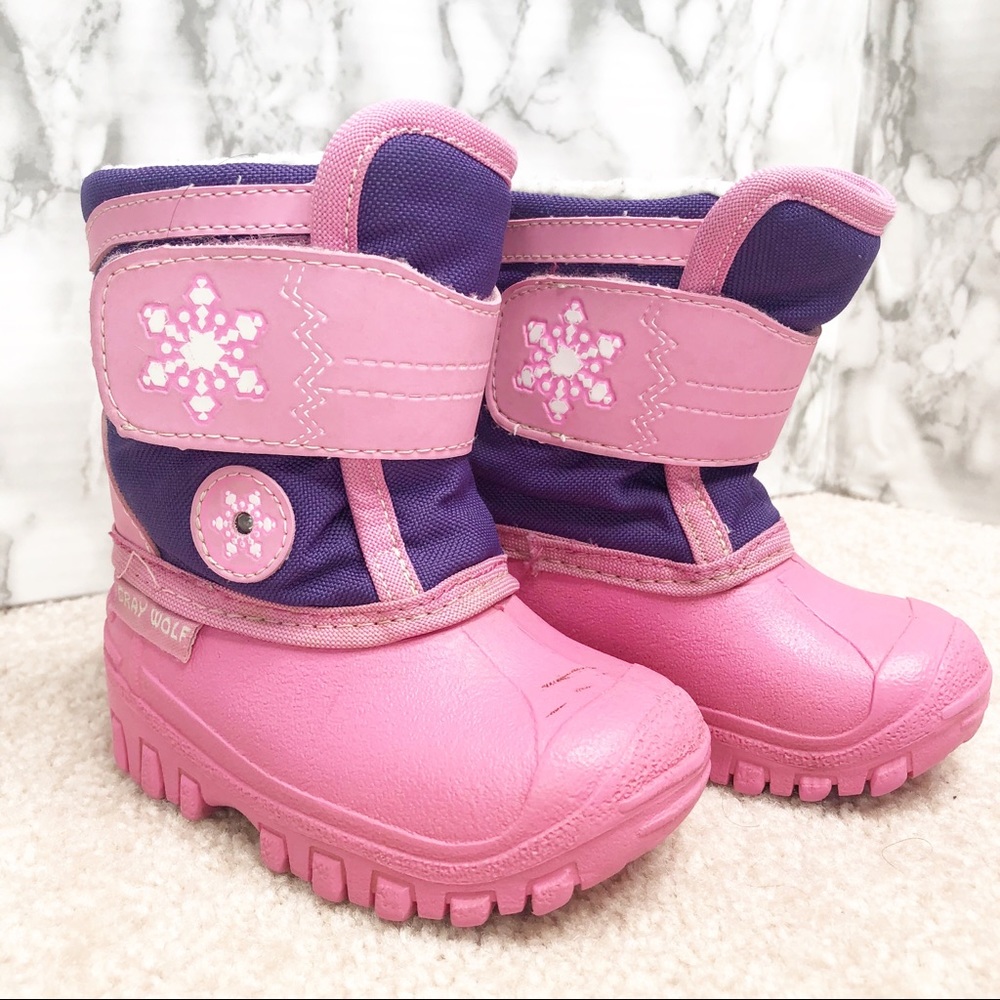 Gray Wolf Pink Toddler’s Winter Boots size 5